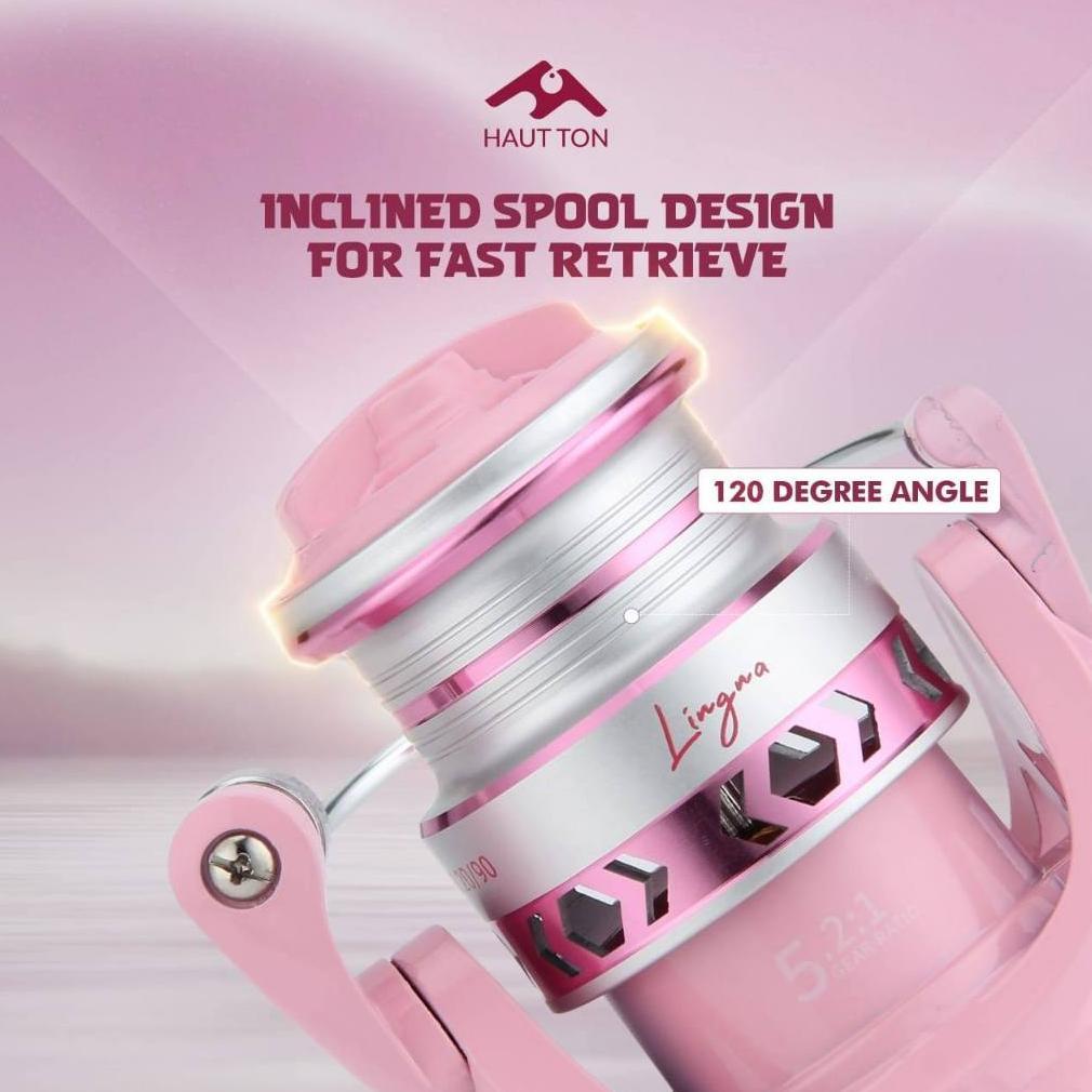 TERBARU REEL SPINNING HAUTTON LINGNA (SHALLOW SPOOL)