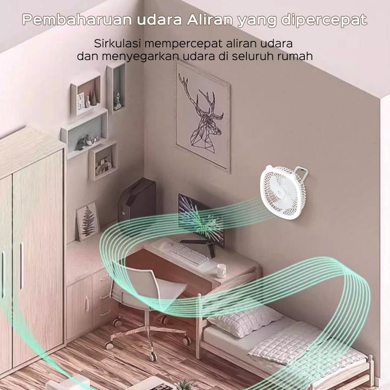 HOT DEALS HAN RIVER Kipas Angin Portable With Lampu LED Kipas Angin Mini
