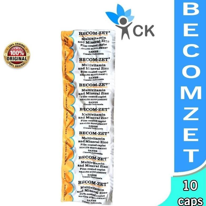 BECOM ZET STRIP ISI 10 multivitamin dan mineral untuk daya tahan tubuh