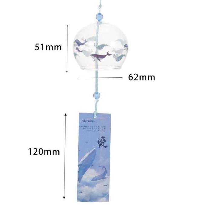 Lonceng Angin Kaca Wind Bells Hiasan Untuk Hadiah Lonceng Angin Kaca Gantung Angin