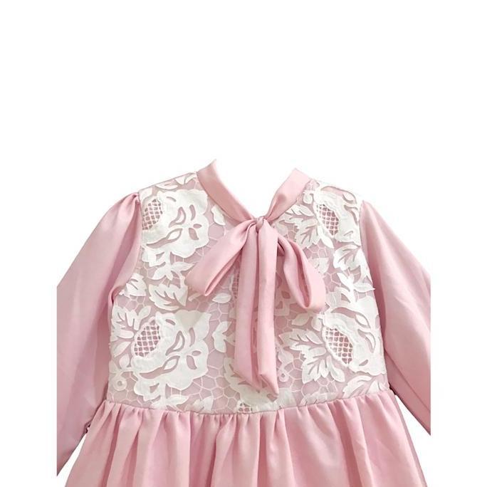 Princessa Flami Muslim Dress Anak Cotton Lht Dusty Pink G1058