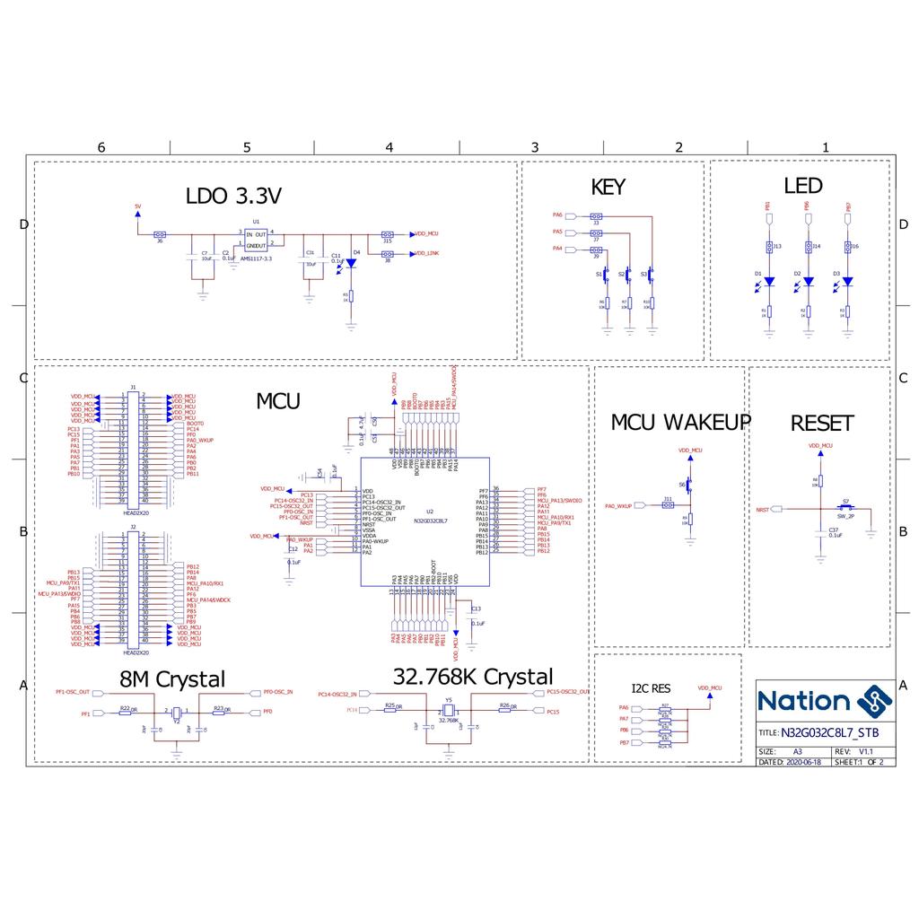 N32G032 Development Board N32G032C8L7-STB Onboard NS-LINK Online Debugger