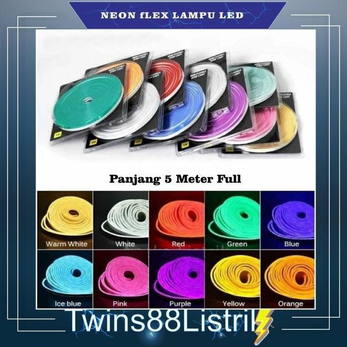 Allthebest Neon Flex Lampu LED 5 Meter DC 12V Selang LED