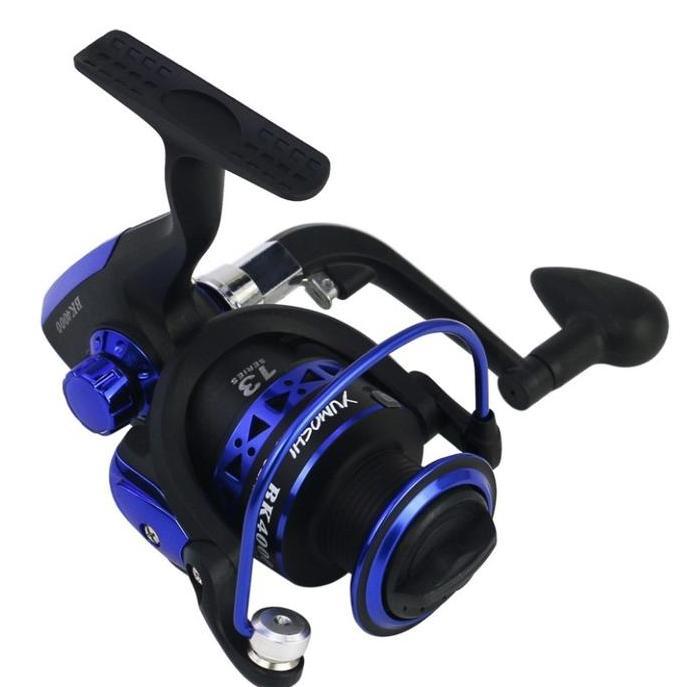 Langsungdapat- Reel Pancing Yumoshi Bk1000-7000 Spool Metal Biru 12Bb+1