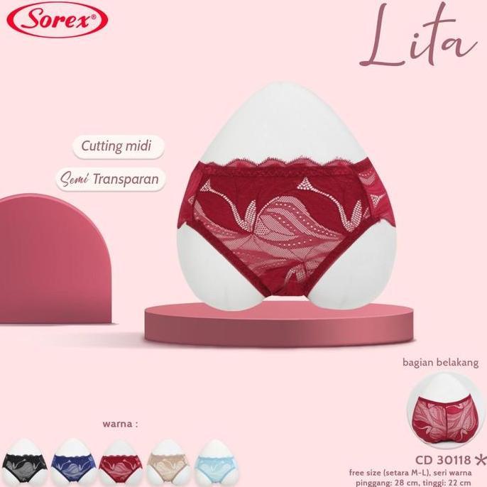 Yuksist- Sorex-Celana Dalam Wanita Sorex Sexy Semi Transparant/Cd Brokat/Cd Renda/Free Size Fit To L