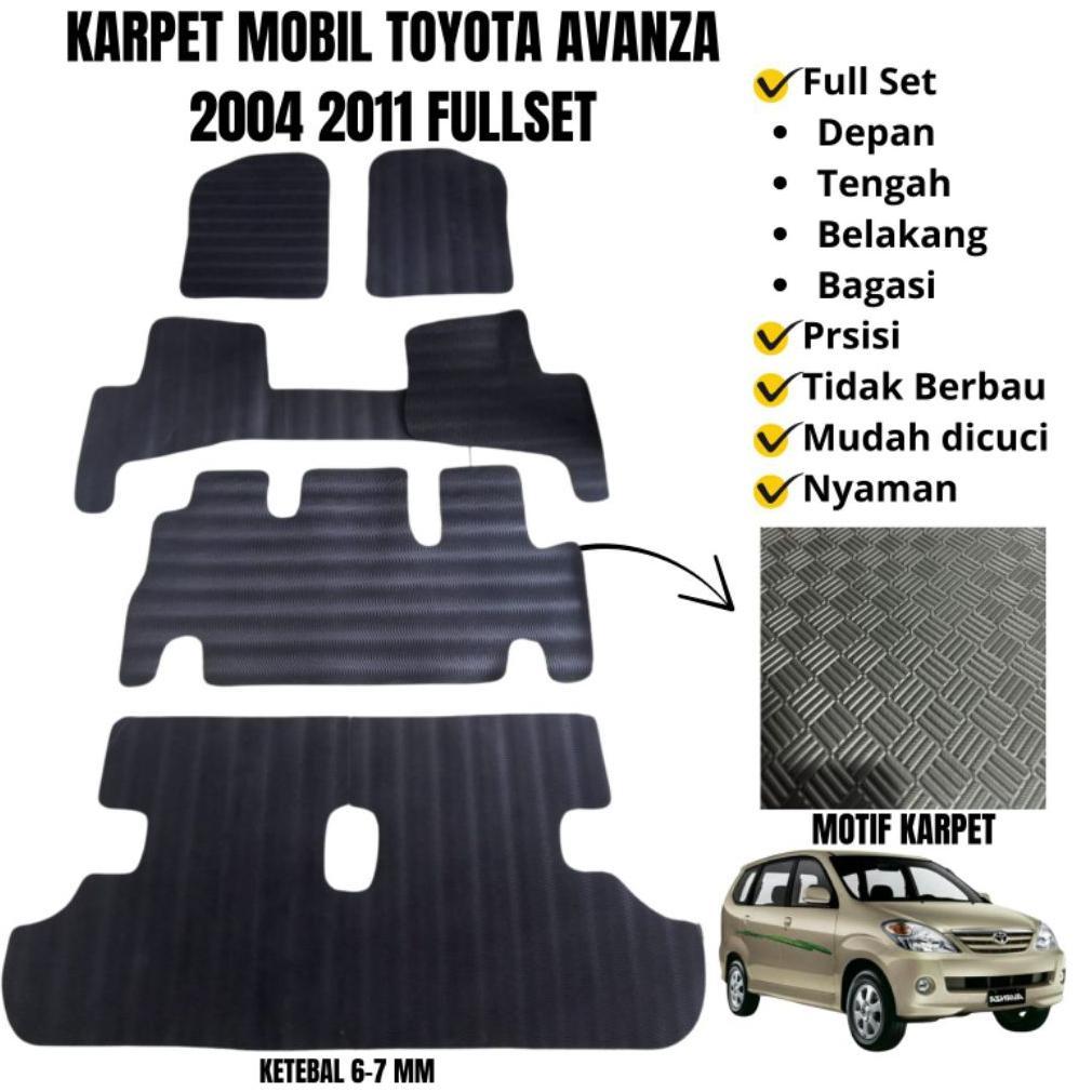 Karpet Mobil Toyota Avanza 2004 2011 fullset alas kaki matras karet mobil Avanza 2004 2005 -2008 201