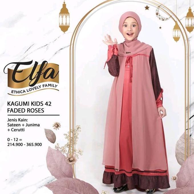 Kagumi Kids 42 Faded Rose Gamis anak 1set