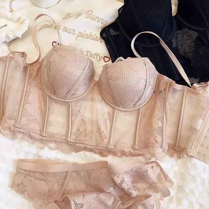 Yuksist- (Bra Dan Cd Dijual Terpisah) Fairys Gift  Bra Bh Push Up Kawat Sport Beha Lingerie Korea Fa