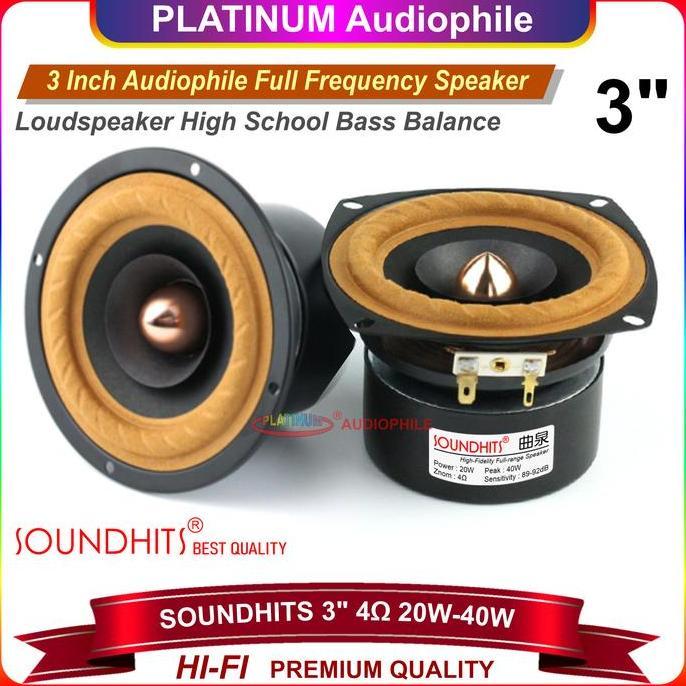 Speaker Full range 3 Inch 4 ohm 40W Hifi Speker 3" Fullrange Soundhits SQ-303 terlaris