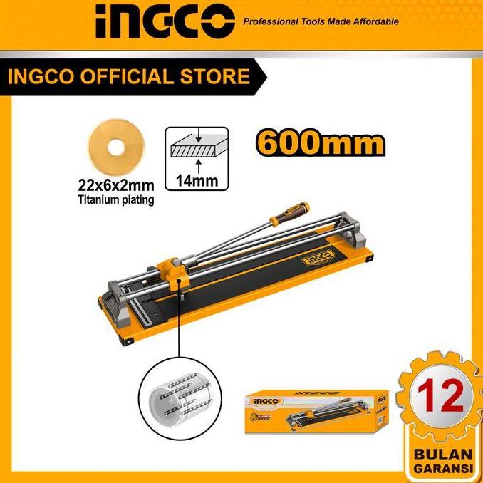 HTC04601 SE Alat Potong Granit Manual 60cm dengan Blade 22x6x2mm & Bahan Stainless Steel Base 820x20