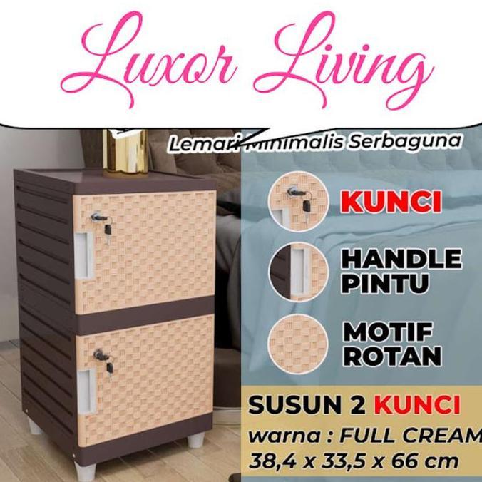 COD Lemari Plastik 1 Pintu Susun 2 Kunci KIngdom Slap Furniture