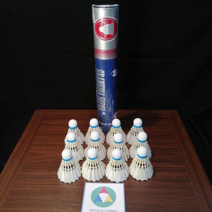 FATHERGLOUDES - KOK GRAMEDIA SUPER BIRU SHUTTLECOCK RAKET BADMINTON BULU TAJAM RUNCING OLAHRAGA