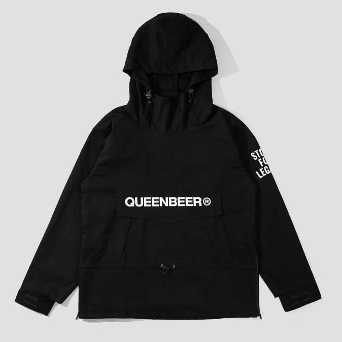 Queenbeer - Cagoule Canvas Jacket Leander Black terlaris
