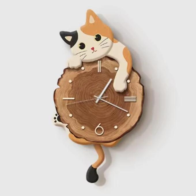 (pre order) jam dinding kucing ekor goyang