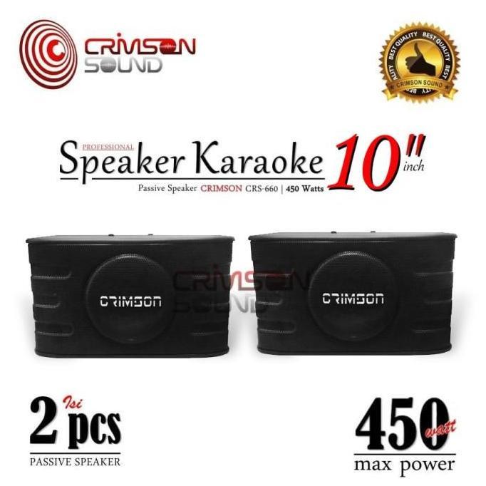 Speaker Karaoke 10 inch Crimson CRS-660 - 2 Way 3 Speaker Sistem terlaris