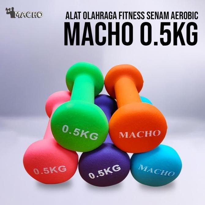 Whynottt- Dumble Barbell Dumbel Fitness Senam Gym Neoprene Anti Slip Macho 0.5Kg
