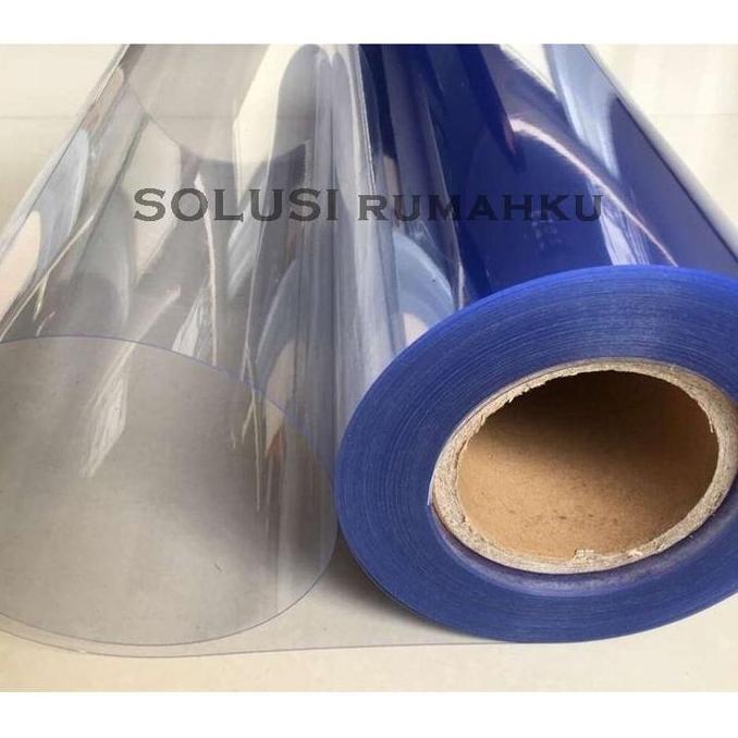 Tmn- 1 Meter Fiber Pagar Bening Lebar 95 Cm Flat Plastik Pvc Laserplast