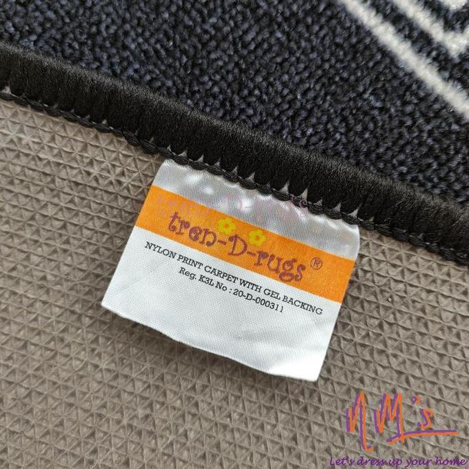 Karpet Monochrome Modern Minimalis Ruang Tamu Anti Slip Nms