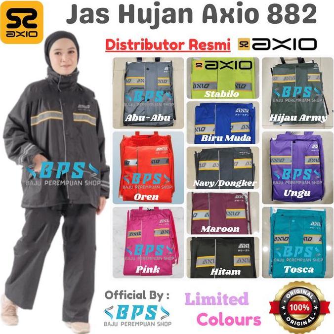 Promo Jas Hujan Axio Europe 882 Original 100% Raincoat Mantel Ujan Mantol Diskon