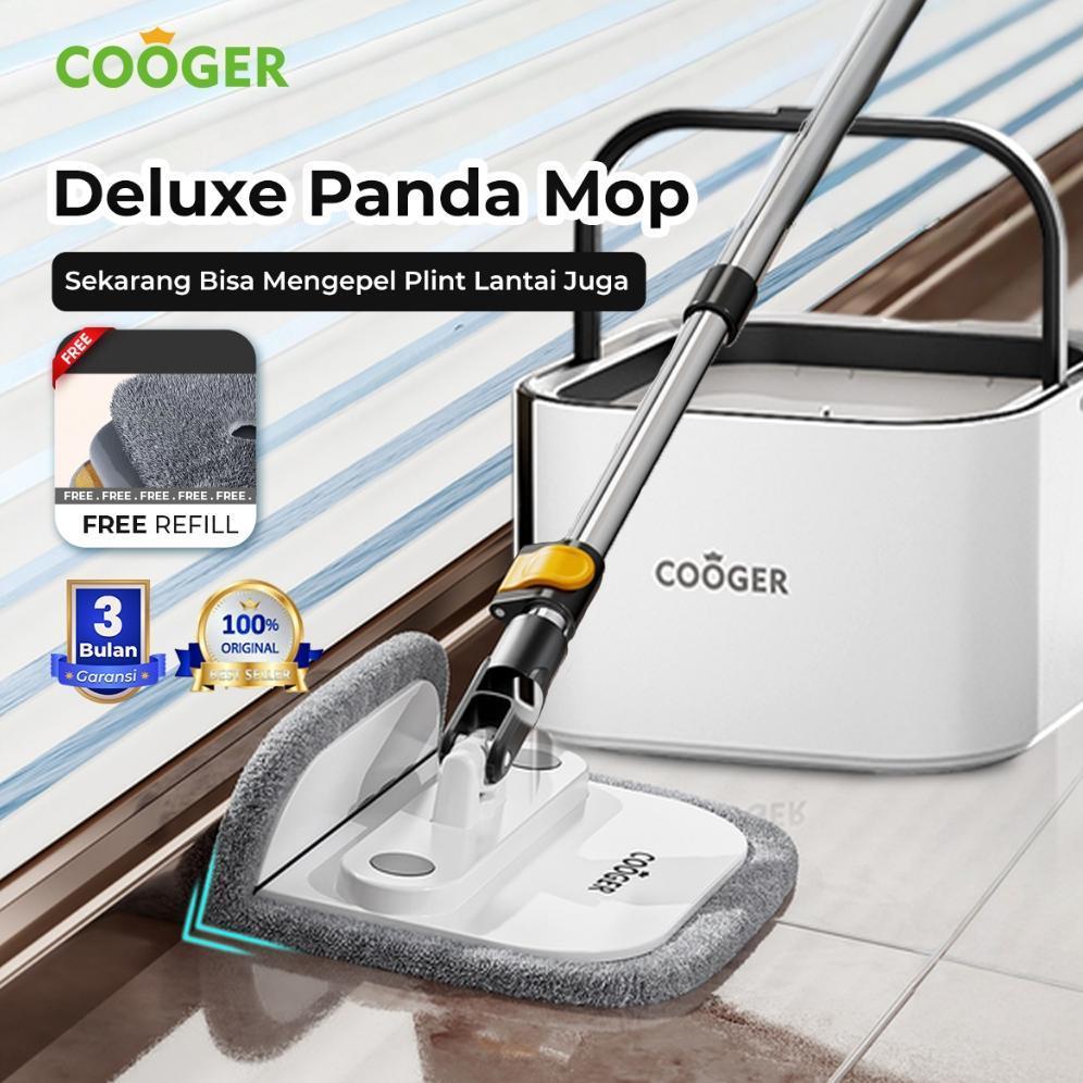 [FREE REFILL] COOGER Pel Spin Mop Deluxe Pemisah Air Bersih Air Kotor Ember 3L Alat Pel Kain Microfi