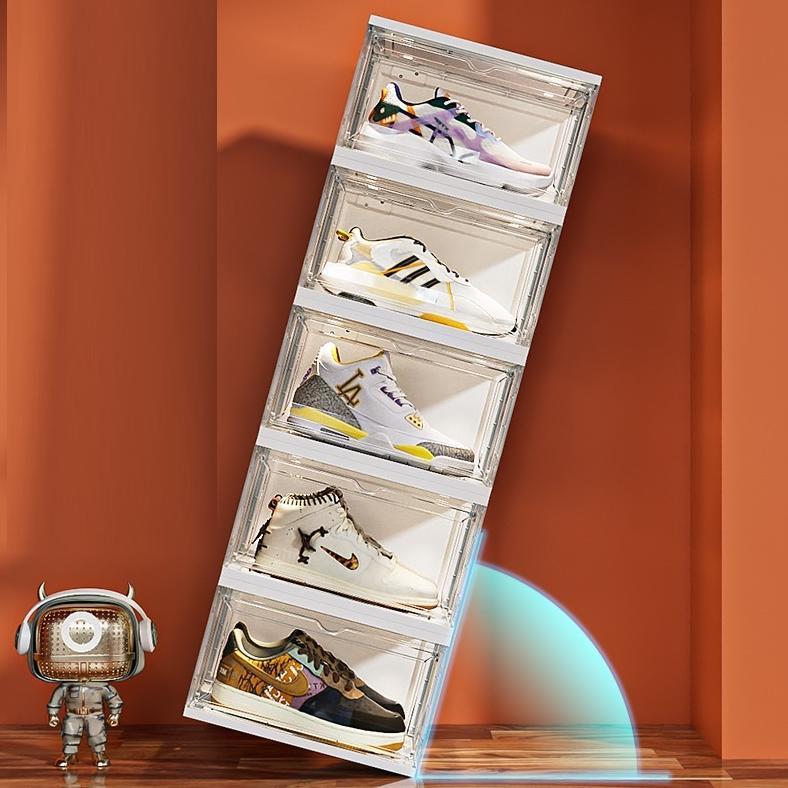 Aksen Rak Sepatu Box Kotak Sepatu Akrilik Rak Sepatu Rak Sepatu Premium Lipat Dan Simpan Multifungsi