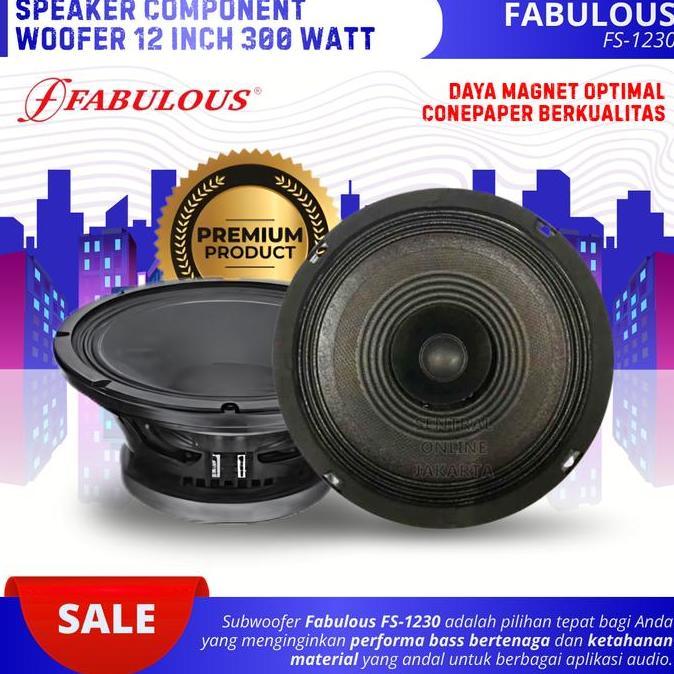 Subwoofer Speaker 12 Inch Fabulous FS-1230 Power 300 Watt 8 Ohm Woofer 12 Inch Double Coil Komponen 