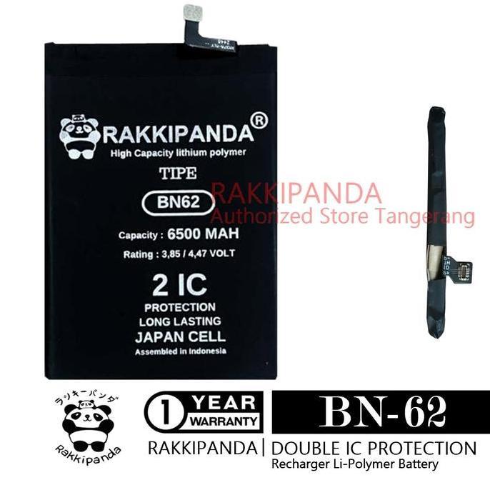 BEBAS ONGKIR - Rakkipanda BN-62 for Baterai Redmi 9T Poco M3 BN62 Double 2IC Protection