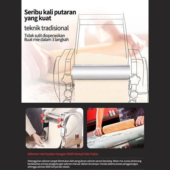 LIVING 550W Mesin Pembuat Mie Elektrik/mesin mie listrik gilingan mie listrik otomatis mesin giling 