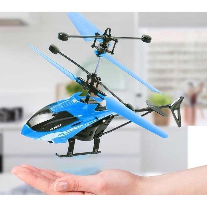 Lansungkirim- Mainan Rc Helikopter Sensor Tangan Dan Remote Control Free Kabel Cas