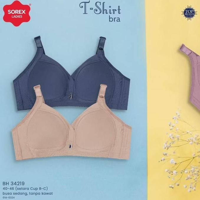 Yuksist- Paket Isi 1,2,3Pcs Sorex Bh Bra 34219 Tanpa Kawat Busa Sedang / Bh Sorex Kait 3 Cup Besar S