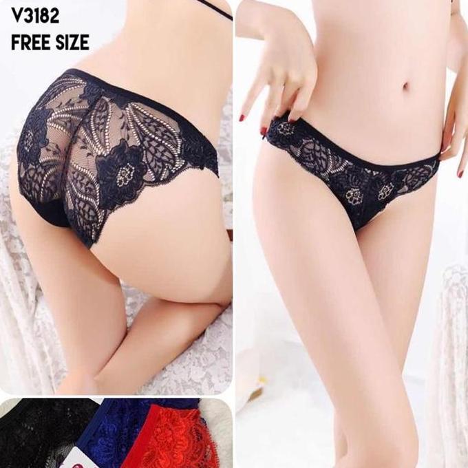 CD RENDA 60179 TRANSPARANT MINI BRUKAT V60179 CELANA DALAM