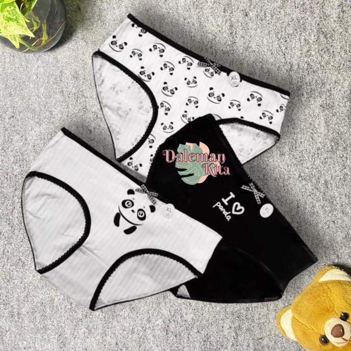 12pcs Celana dalam fema wanita import motif kartun CD wanita remaja dewasa Katun Lembut Pendek Cewek