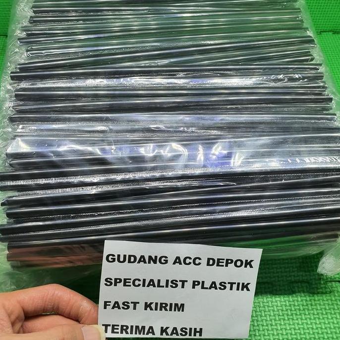 Foodcity- Sedotan 6Mm 23Cm Hitam Bungkus Plastik Steril Sedotan Buble Kecil Jus