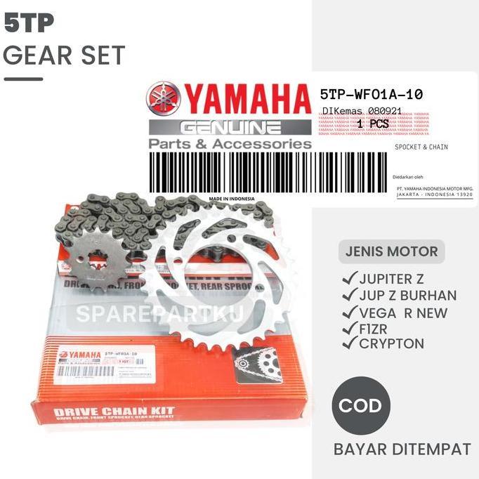 GEAR SET 5TP / JUPITER Z / JUPITER BURHAN / GEAR / GIR / GER / GEARSET / 1 SET PAKET GIR DEPAN DAN B