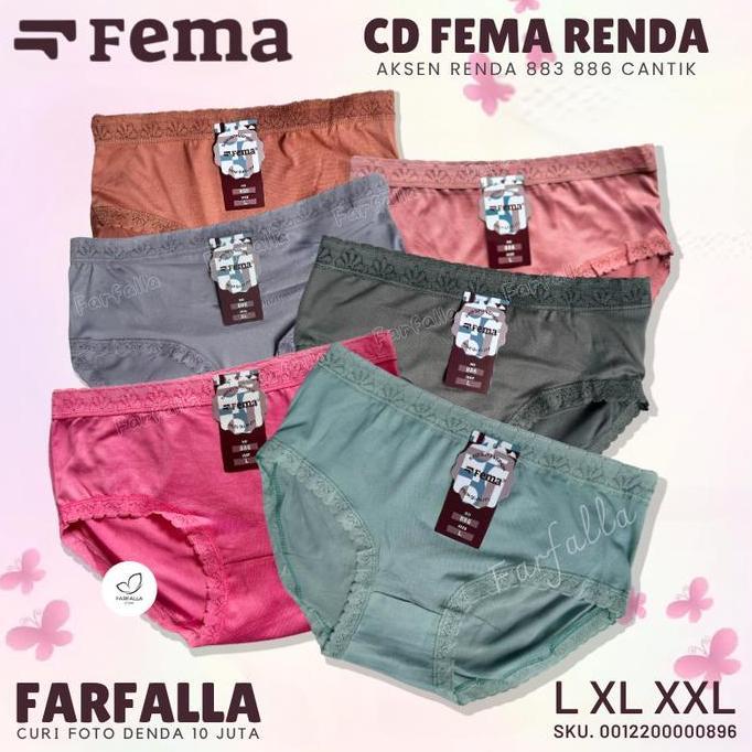 12Pcs CD Celana Dalam Wanita Fema Renda 886 883 Motif Renda Lusinan Lembut Nyaman L XL XXL