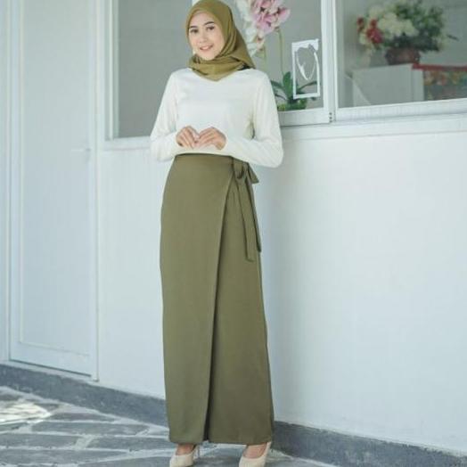 Salma Kulot | Celana Rok Tali Samping | Celana Kulot Bahan Moscrepe