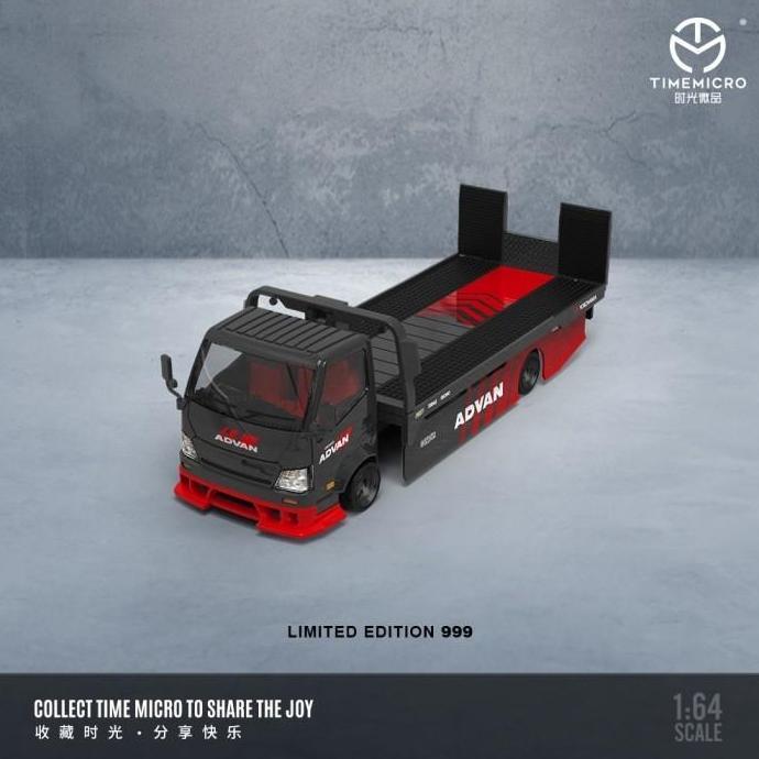 Time Micro 1:64 Hino H300 Flatbed Transport Trailer Truck ADVAN Limited