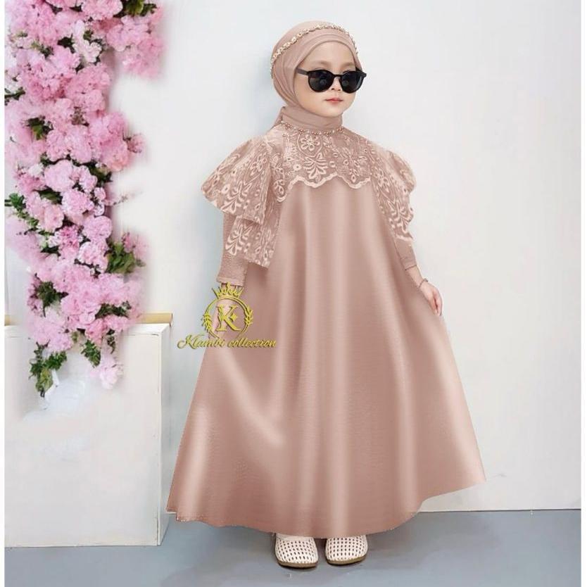 Terbaru Kids Tania (2Tahun)(3-5Tahun)(6-8Tahun)(9-11Tahun) Gamis Brukat Anak Baju Muslim Anak Peremp