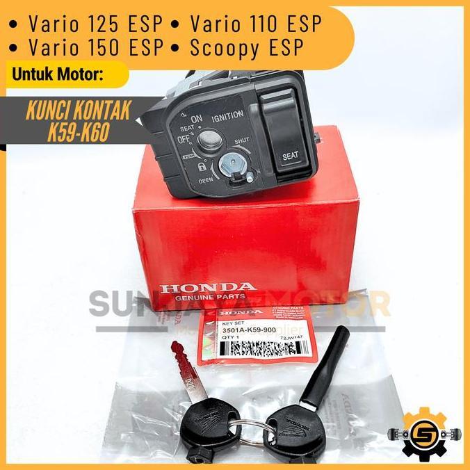 Kunci Kontak Set K59 Keyset Original Honda Vario 125 New Vario 150 LED Scoopy ESP Vario 110 ESP Kunc
