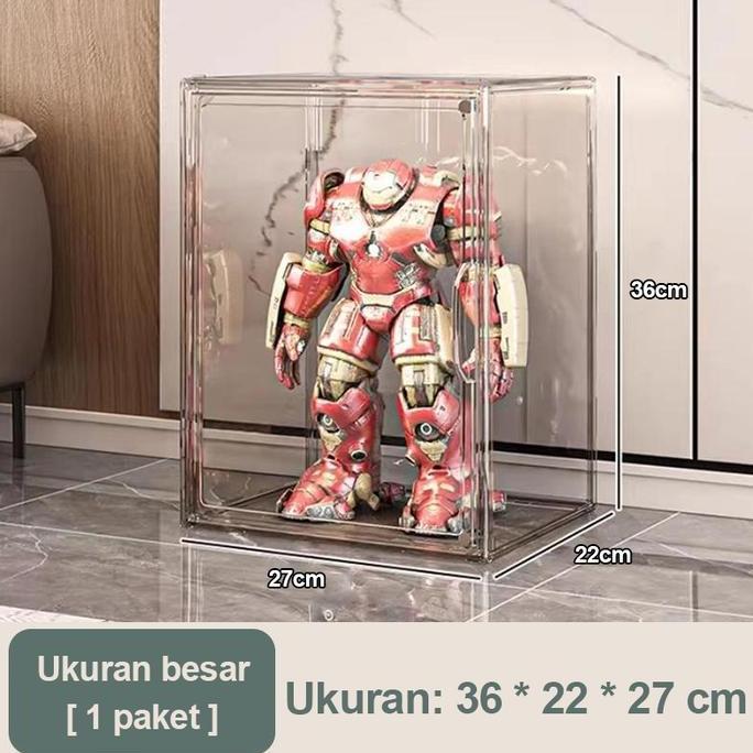 [COD] Kotak Display Penyimpanan Bening Kualitas Tinggi Figure Aksi Akrilik Bening Berdiri Kotak Disp