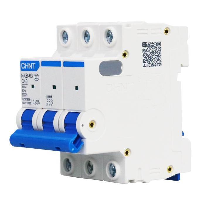 Powerz- Chint Mcb Nxb-63 3P 6Ka 6A-40A Sni Kema Tuv  Panel Listrik Proteksi Beban Lebih Arus Pendek