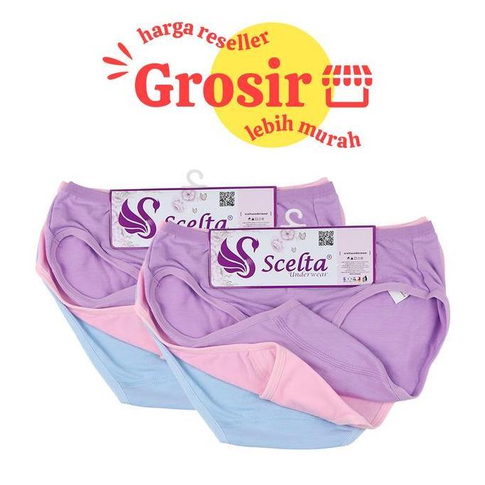 Scelta - Grosir 1 lusin Celana Dalam Wanita Basic Panty Lusinan Harga Reseller Cd Sc 421 Mini
