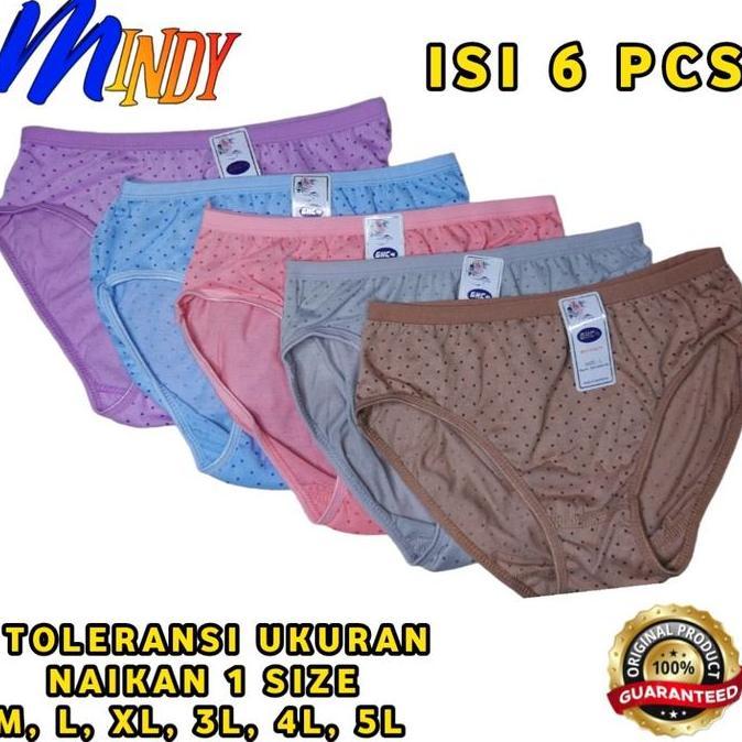 GHC 6 Pcs Celana Dalam Wanita Motif Polkadot dasar Panties
