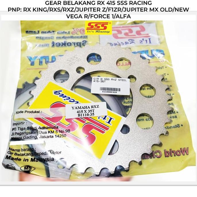 Ger Gir Gear Belakang 415/428 SSS RX King Jupiter Z F1ZR Ukuran 30T 31T 32T 33T 34T 35T 36T 37T 38T 