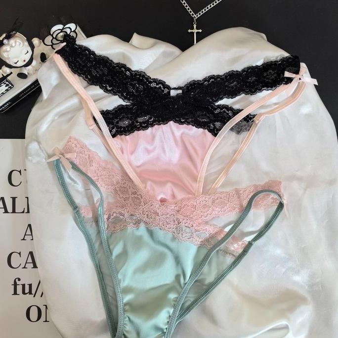 Celana Dalam Wanita y Hot transparan halus Satin Renda cd Wanita Dewasa C275