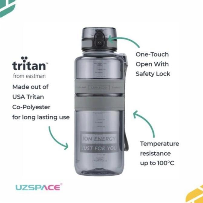 UZSPACE 5032 Botol Minum Olahraga Besar 1.5 Liter USA Tritan