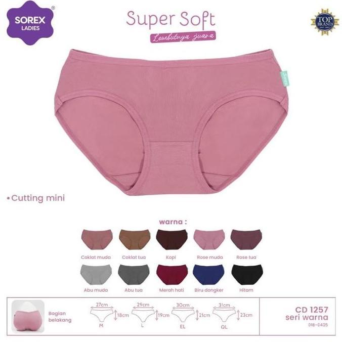 Sorex 1257 Celana Dalam Sorex Wanita Dewasa Super Soft 1257 - Cd Sorex Murah - Pakaian Dalam Wanita
