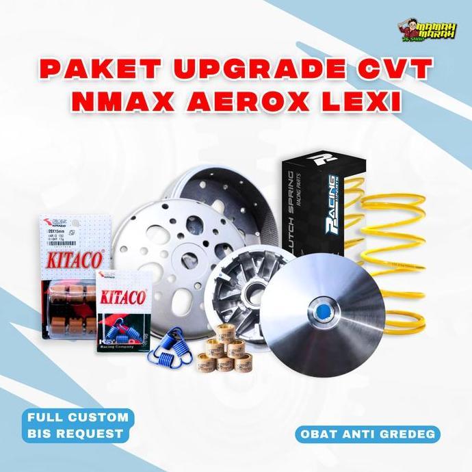 PAKET KIRIAN NMAX AEROX PULLEY SET RUMAH ROLLER CUSTOM UPGRADE PULLEY NMAX AEROX LEXI 2020 NEW OLD C