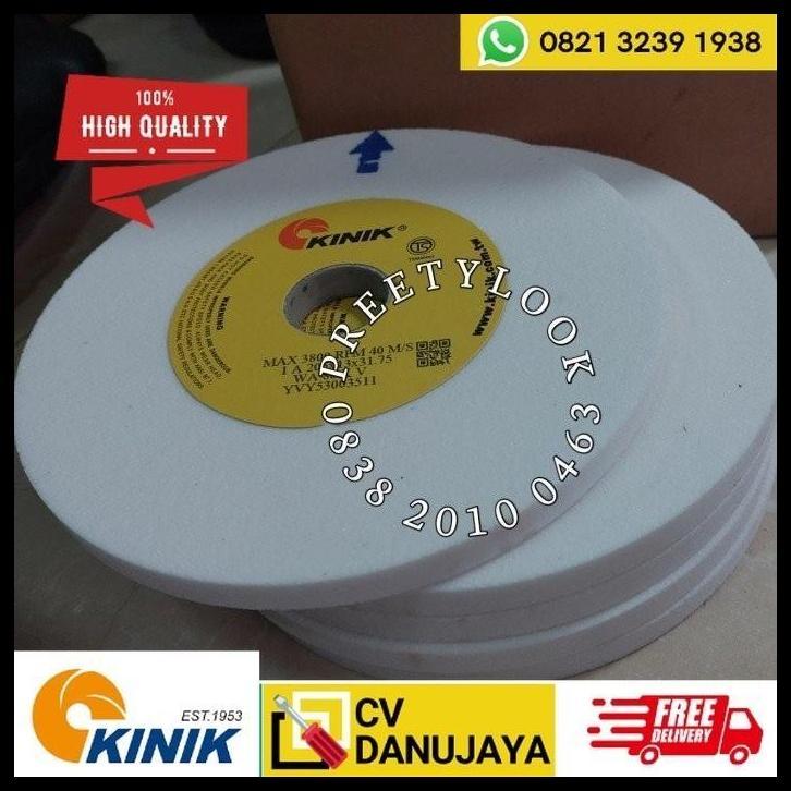 GRATIS ONGKIR KINIK GERINDA LURUS 205 X13 X 31.75 MM BATU GERINDA KINIK WA 100 KV 1A 
