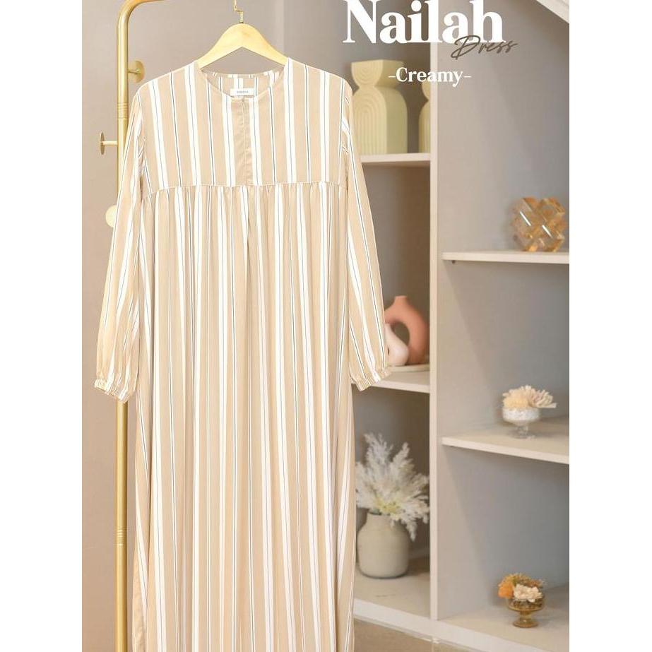 GAMIS RAYON PREMIUM NAILAH DRESS BY VHIANA PROMO Fit Karet